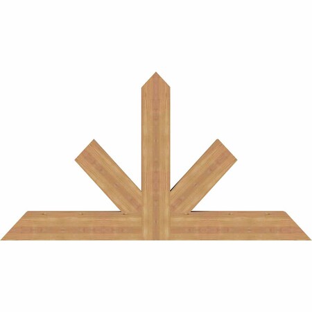 Ekena Millwork Saratoga Timber Gable Bracket, Western Red Cedar, 60"W x 32"H x 3 1/2"D x 5 1/2"F, 13/12 Pitch GBW060X32X0406SAR00SWR